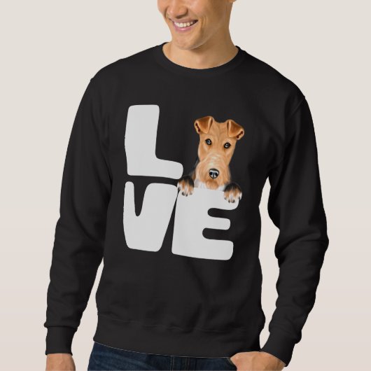 Ich Liebe meinen Wire Fox Terrier Dog Sweatshirt (Vorderseite)