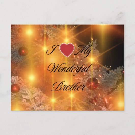 Ich Liebe meinen wunderbaren Bruder Postkarte (Vorderseite)