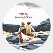 Ich Liebe meinen wunderbaren Vater, Runder Aufkleber (Vorderseite)