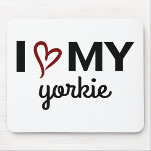 Ich liebe meinen Yorkie Mousepad