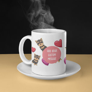 Ich liebe meinen Yorkshire Terrier Hund leuchtende Kaffeetasse