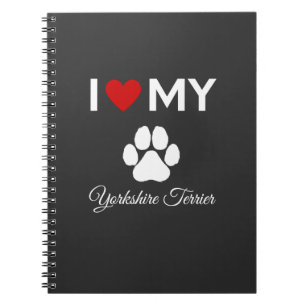Ich Liebe meinen Yorkshire Terrier Hundehund Notizblock