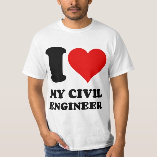 ICH LIEBE MEINEN ZIVILEN ENGINEER T-Shirt (Vorderseite)