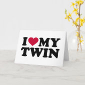 Ich Liebe meinen Zwilling Karte (Gelbe Blume)