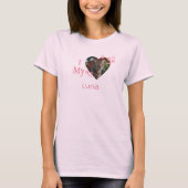 Ich Liebe meiner Katze Custom Foto, Name und Rasse T-Shirt (Vorderseite)