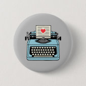 Ich Liebe meiner Schreibmaschine Button (Vorderseite)