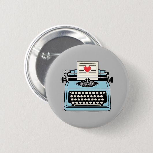 Ich Liebe meiner Schreibmaschine Button (Vorne & Hinten)