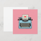 Ich Liebe meiner Schreibmaschine Feiertagskarte (Vorne/Hinten)