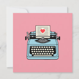 Ich Liebe meiner Schreibmaschine Feiertagskarte