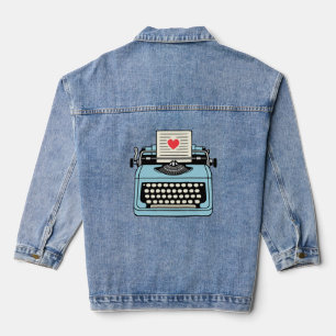 Ich Liebe meiner Schreibmaschine Jeansjacke