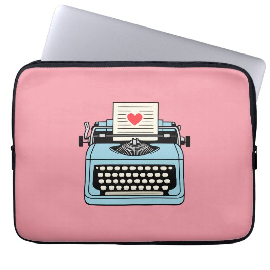 Ich Liebe meiner Schreibmaschine Laptopschutzhülle (Vorderseite)