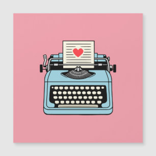 Ich Liebe meiner Schreibmaschine Magnetkarte