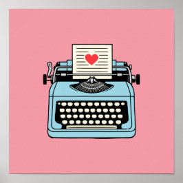 Ich Liebe meiner Schreibmaschine Poster