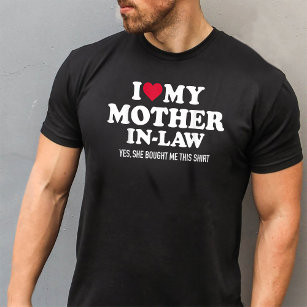 Ich Liebe meiner Schwiegermutter für Schwiegersohn T-Shirt