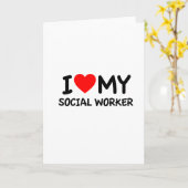 Ich Liebe meiner Sozialarbeiterin Karte (Gelbe Blume)