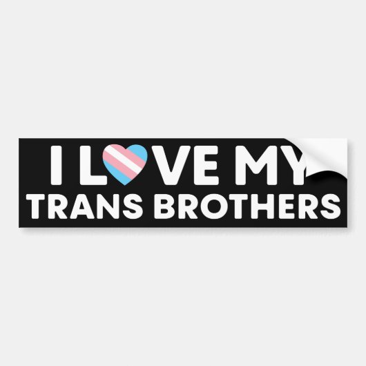 Ich Liebe meiner Transgender Brothers LGBT Trans R Autoaufkleber (Vorne)