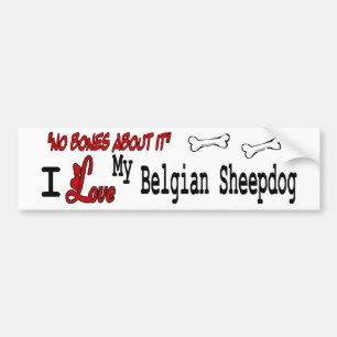 Ich Liebe meines belgischen Schafhundes Autoaufkleber