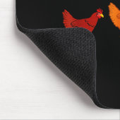 Ich liebe meines Damen Huhn  Mousepad (Ecke)