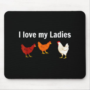 Ich liebe meines Damen Huhn  Mousepad