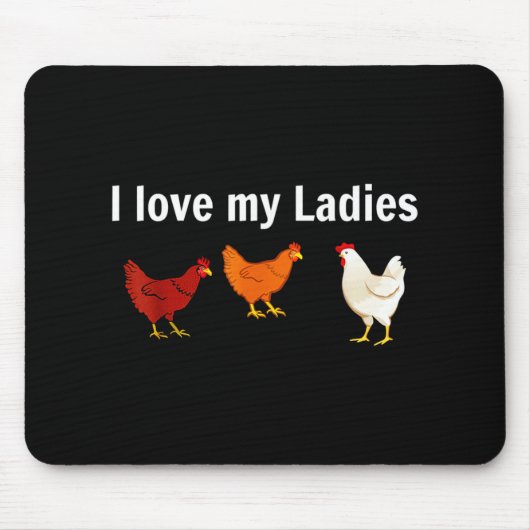 Ich liebe meines Damen Huhn  Mousepad (Vorne)