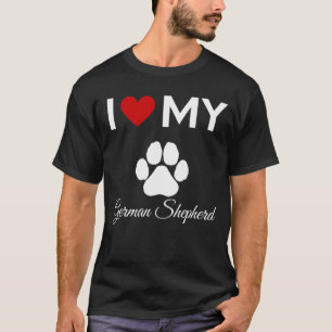Ich Liebe meines deutschen Hirtenstextes T-Shirt