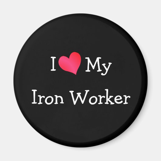 Ich Liebe meines Eisenerarbeiters Magnet (Vorne)