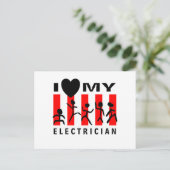 Ich Liebe meines Elektroers Postkarte (Stehend Vorderseite)