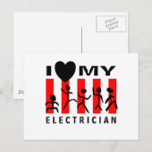 Ich Liebe meines Elektroers Postkarte (Vorne/Hinten)