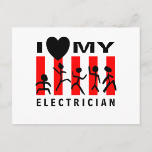 Ich Liebe meines Elektroers Postkarte