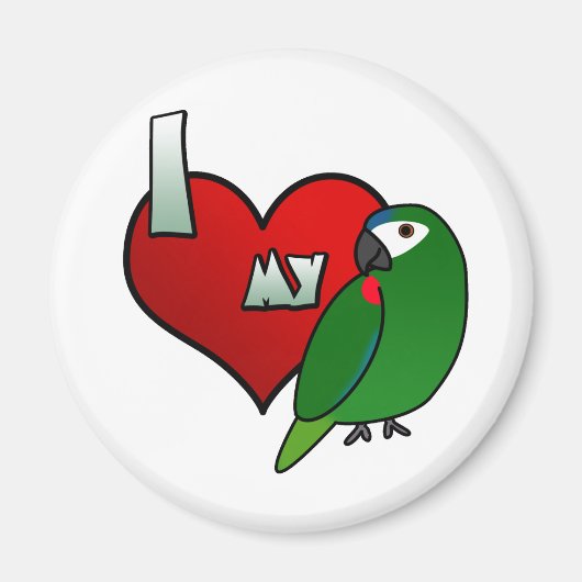 Ich Liebe meines Hahns Ara Magnet (Vorne)