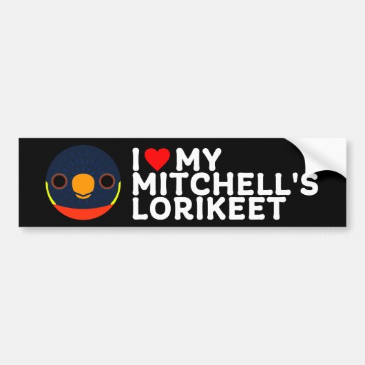 ICH LIEBE MEINES MITCHELLER LORIKEET AUTOAUFKLEBER (Vorne)