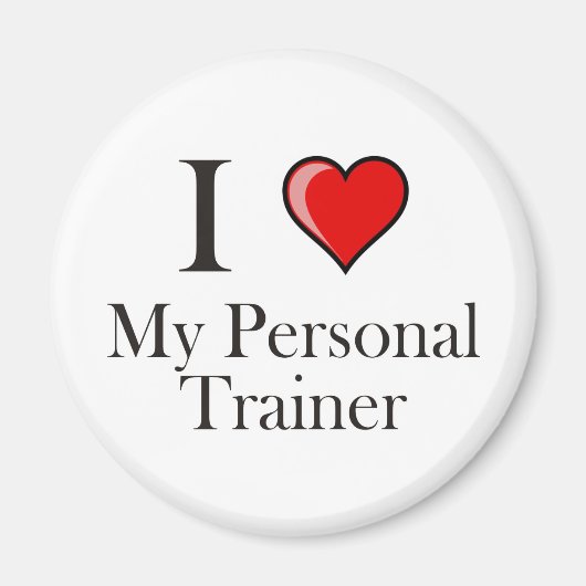 Ich Liebe meines Personal Trainers Magnet (Vorne)