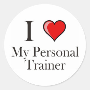 Ich Liebe meines Personal Trainers Runder Aufkleber