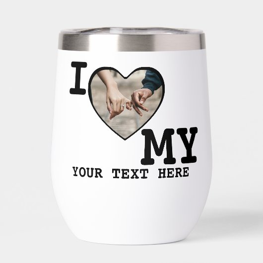 Ich Liebe meines personalisierten Fotos und Textes (Rückseite)