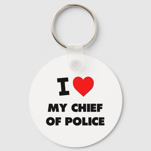 Ich Liebe meines Polizeichefs Schlüsselanhänger (Vorderseite)