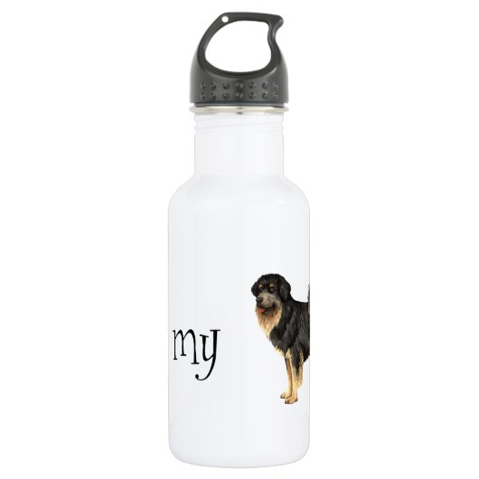 Ich Liebe meines tibetischen Mastiffs Trinkflasche (Vorderseite)