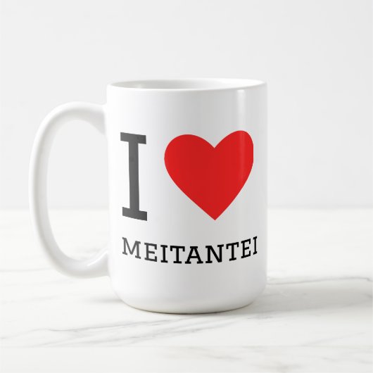 Ich liebe Meitantei Kaffeetasse (Links)