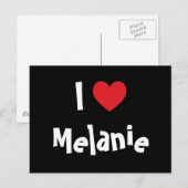 Ich liebe Melanie Postkarte (Vorne/Hinten)