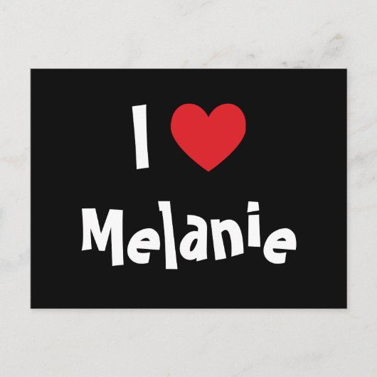 Ich liebe Melanie Postkarte (Vorderseite)