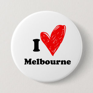 Ich liebe Melbourne Button