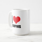 Ich liebe Memphis Kaffeetasse (Vorderseite Links)