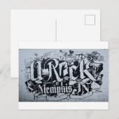 Ich liebe Memphis-Mural Postkarte (Vorne/Hinten)
