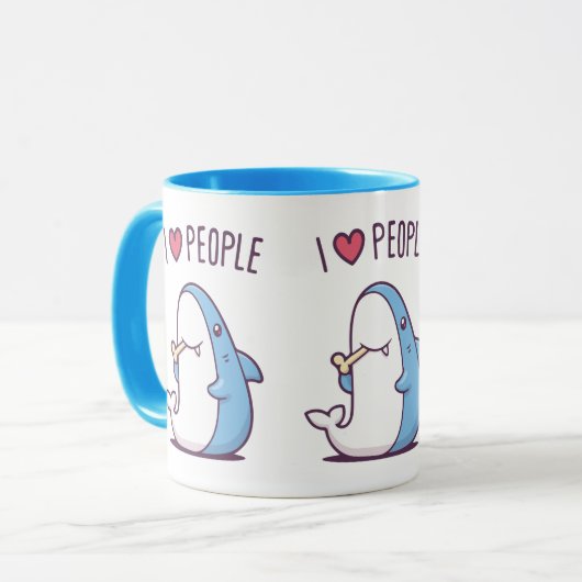 Ich liebe Menschen Tasse (Vorderseite Links)
