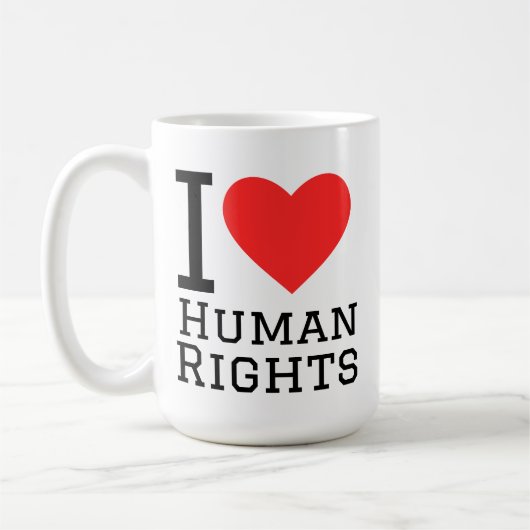 Ich liebe Menschenrechte Kaffeetasse (Links)