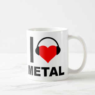 Ich liebe Metal Lustiger Becher Kaffeetasse