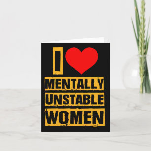 Ich liebe metallisch instabile Frauen Valentinstag Karte