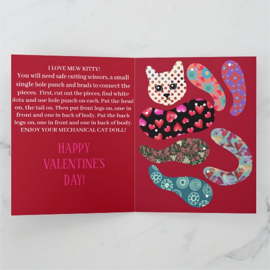 Ich Liebe Mew! Valentine Kitty Doll Grußkarte Dankeskarte (Innenseite)