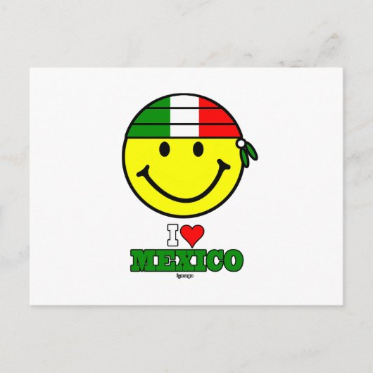 ICH LIEBE MEXIKO POSTKARTE (Vorderseite)