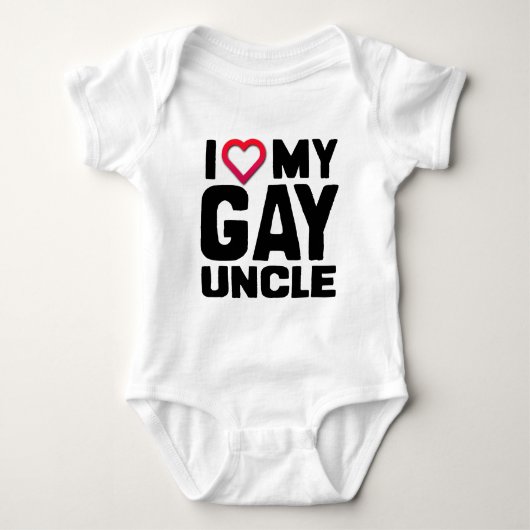 ICH LIEBE MEY GAY UNCLE BABY STRAMPLER (Vorderseite)