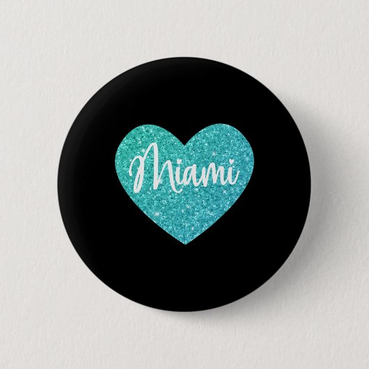 Ich liebe Miami Florida Herz Button (Vorderseite)